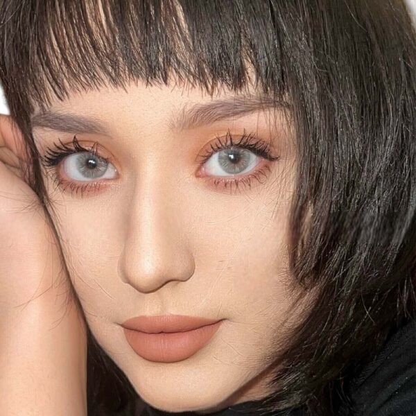 لنز طوسی سبز عسلی پروین گری فرش لیدی