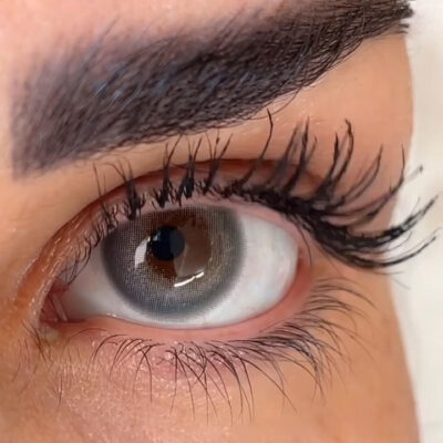 لنز طوسی سبز تیله ای گری بژ آماندا [6 ماهه]