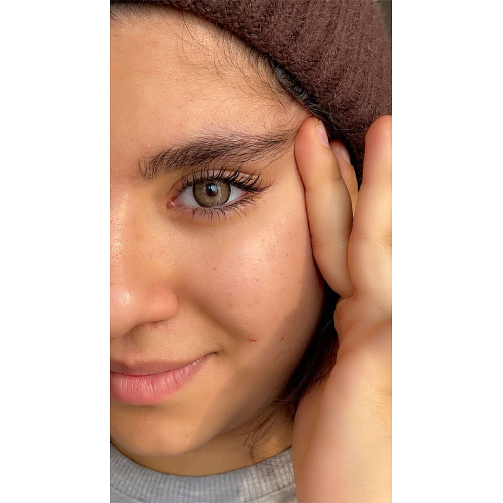 toffee-brown-4 لنز قهوه ای شکلاتی دوردار تافی براون آماندا