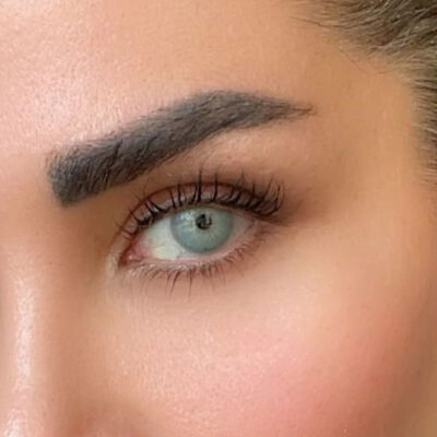 لنز طوسی آیس با ته مایه سبز آبی چلسی گری فرش لیدی