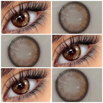 لنز قهوه ای شاینی دوردار سایه روشن جورجیا هازل آماندا