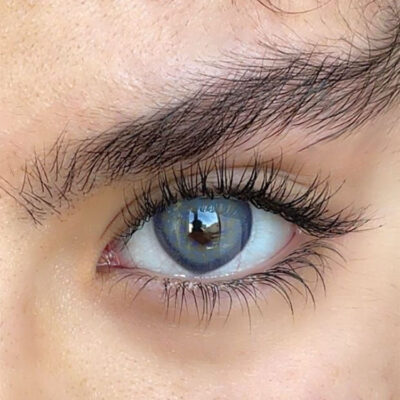 لنز رنگی فانتزی آبی دوردار قلبی بلو هارت آماندا